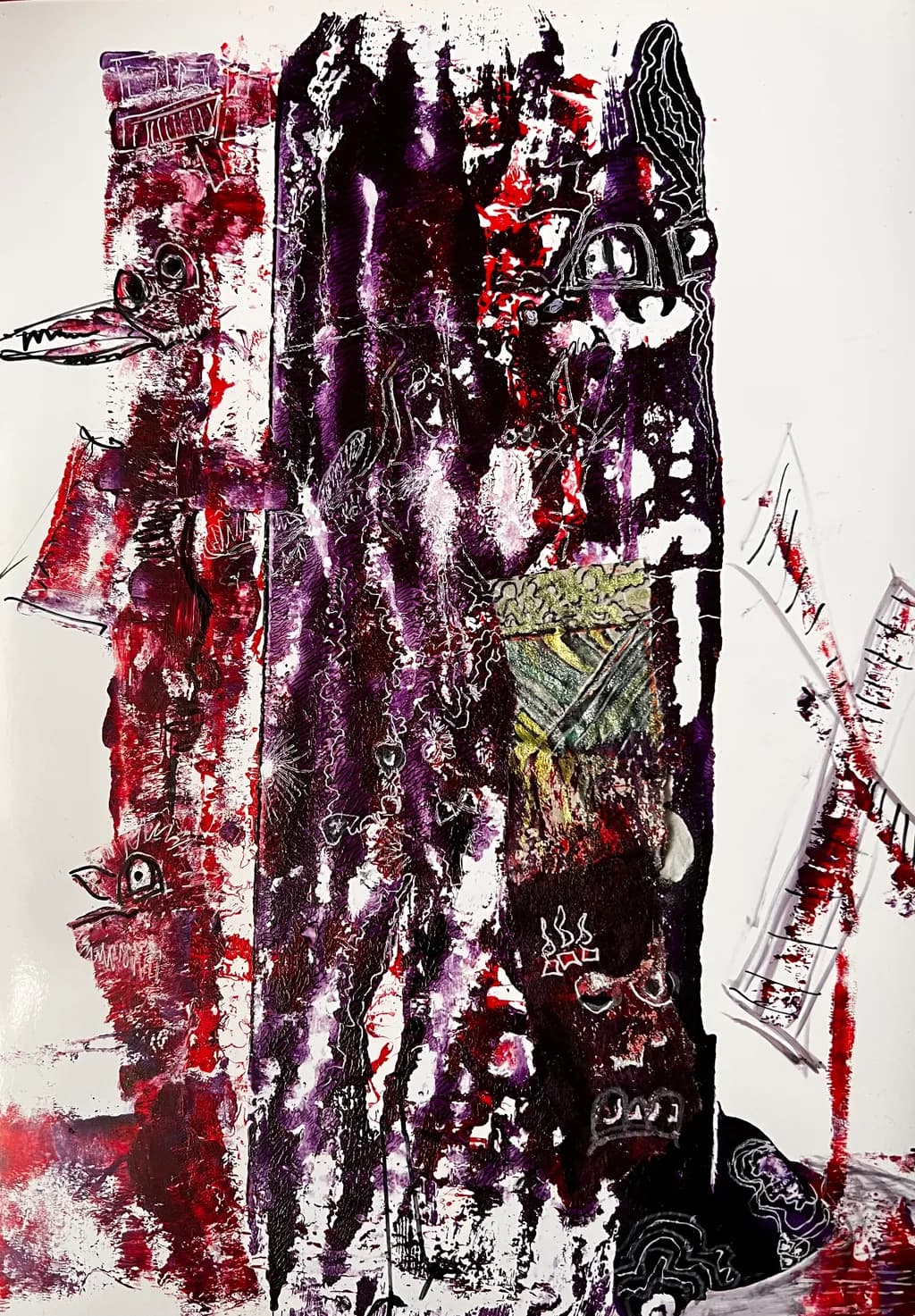 Vibrant Chaos: An Emotional Journey Through Abstract Distortion