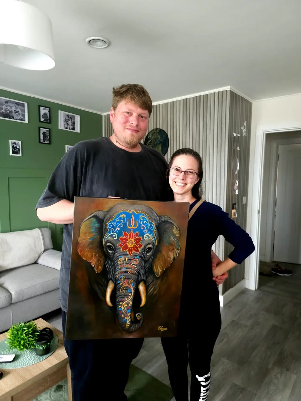Majestic Elephant: A Colorful Portrait of Joy and Spirit for Home Decor