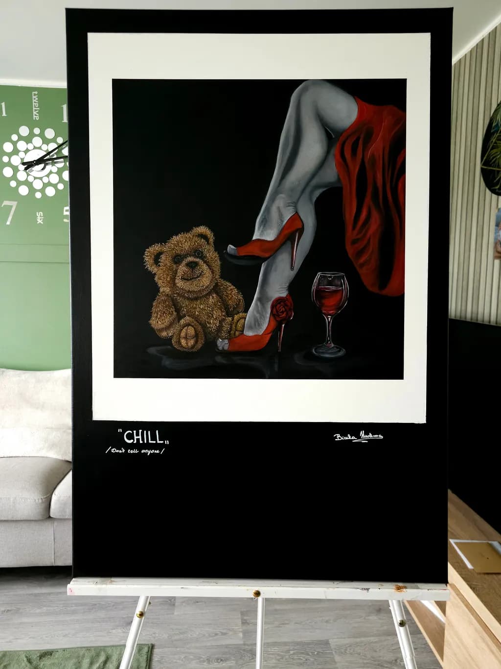 Chill Vibes: A Playful Contrast of Elegance and Whimsy