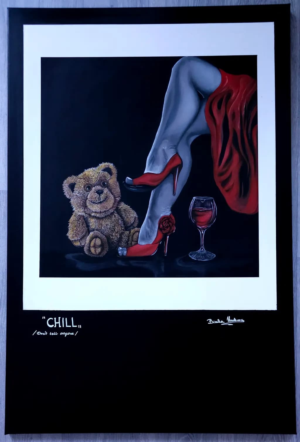 Chill Vibes: A Whimsical Encounter of Elegance and Playfulness with a Touch of Humor