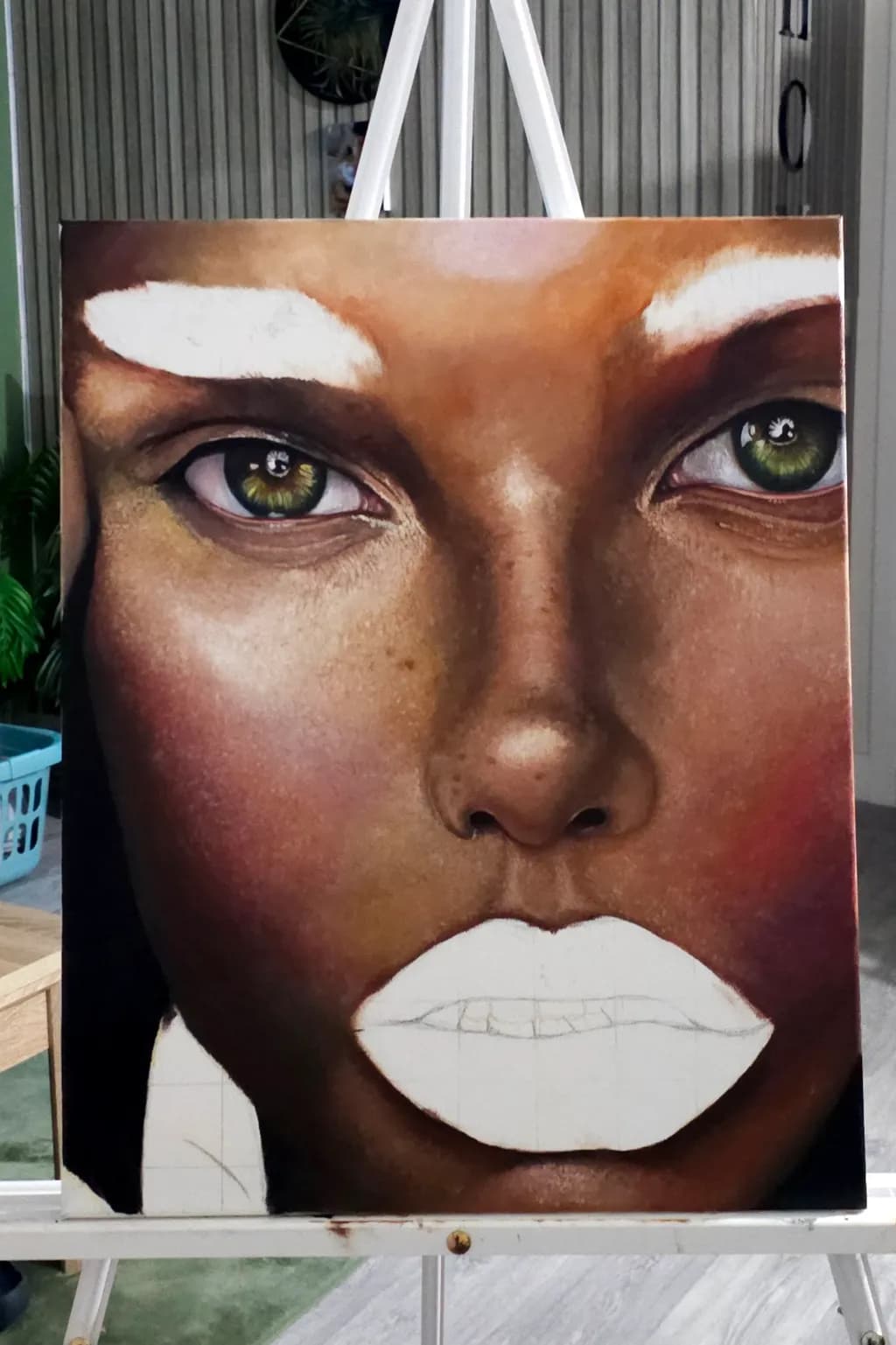 Ethereal Gaze: A Portrait of Strength and Beauty in Progress