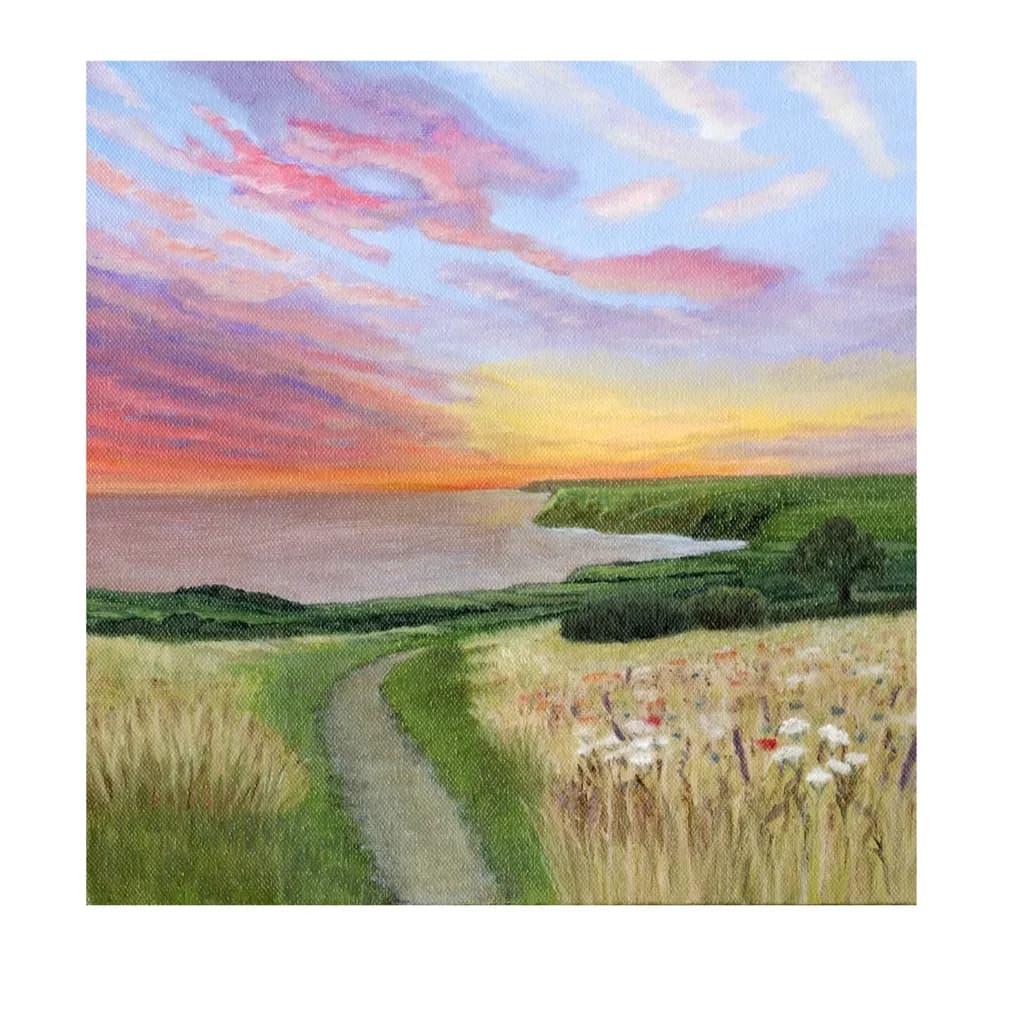 Whispers of Dusk: A Serene Coastal Pathway at Sunset