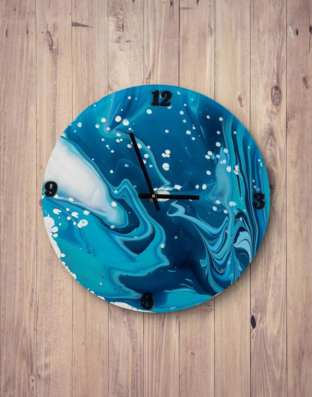 Ocean Swirl Clock