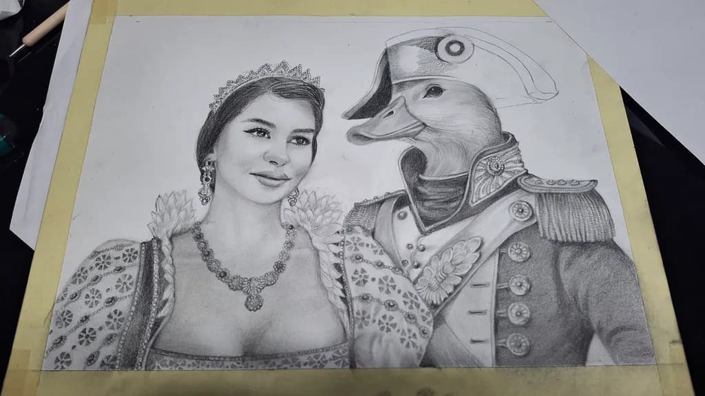 Whimsical Royalty: A Surreal Portrait of Elegance and Fantasy
