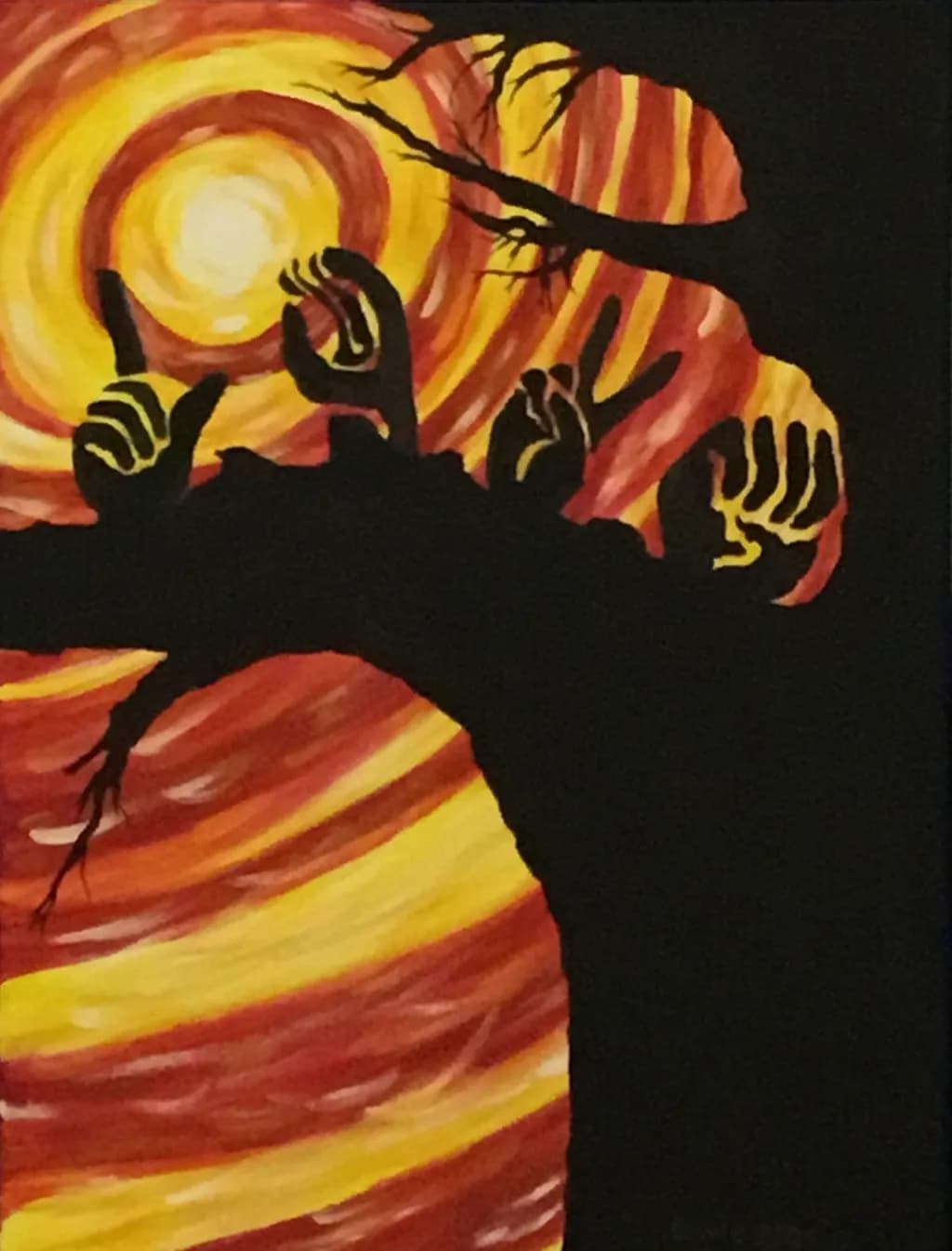 Hands of Light: An Abstract Expression of Color and Contrast