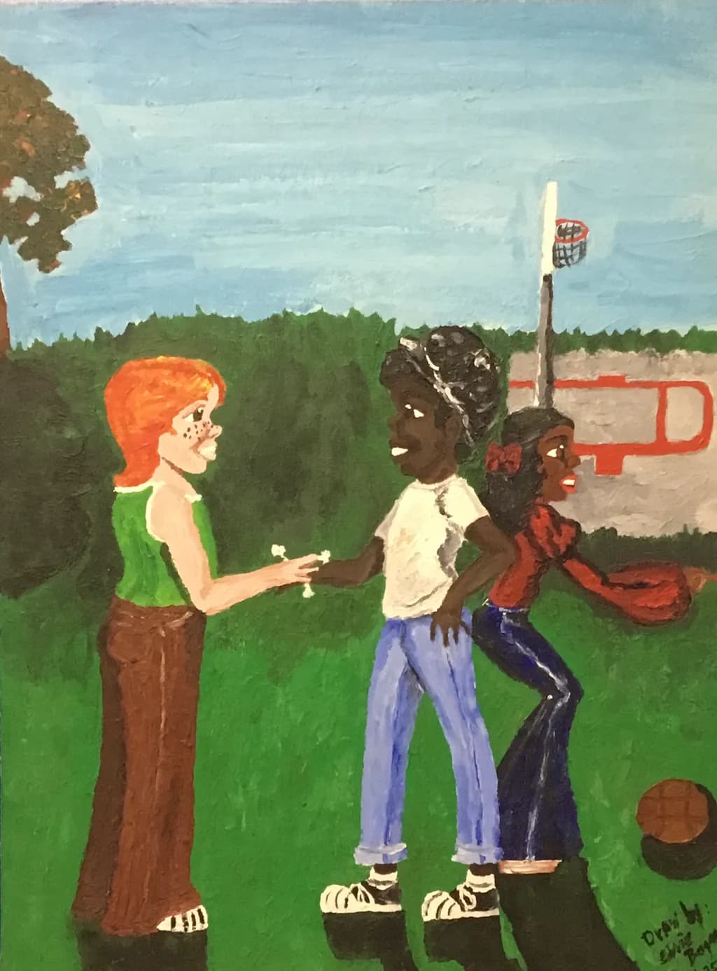 Friendship on the Court: A Colorful Celebration of Playful Bonds
