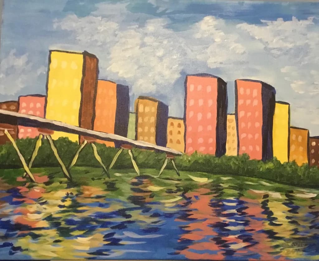 City Reflections: A Colorful Journey Through Urban Serenity