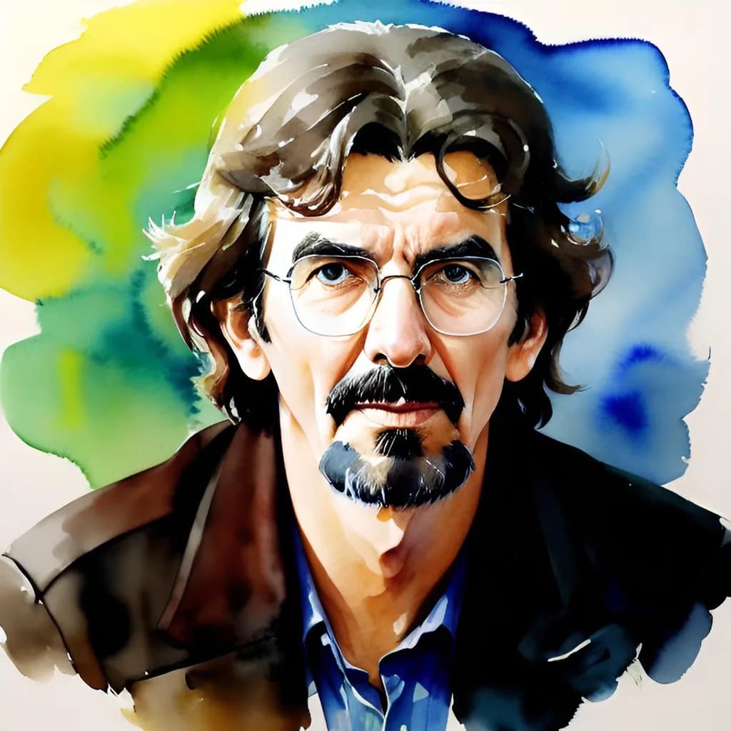 Mystical Gaze: A Watercolor Portrait of Introspection and Depth
