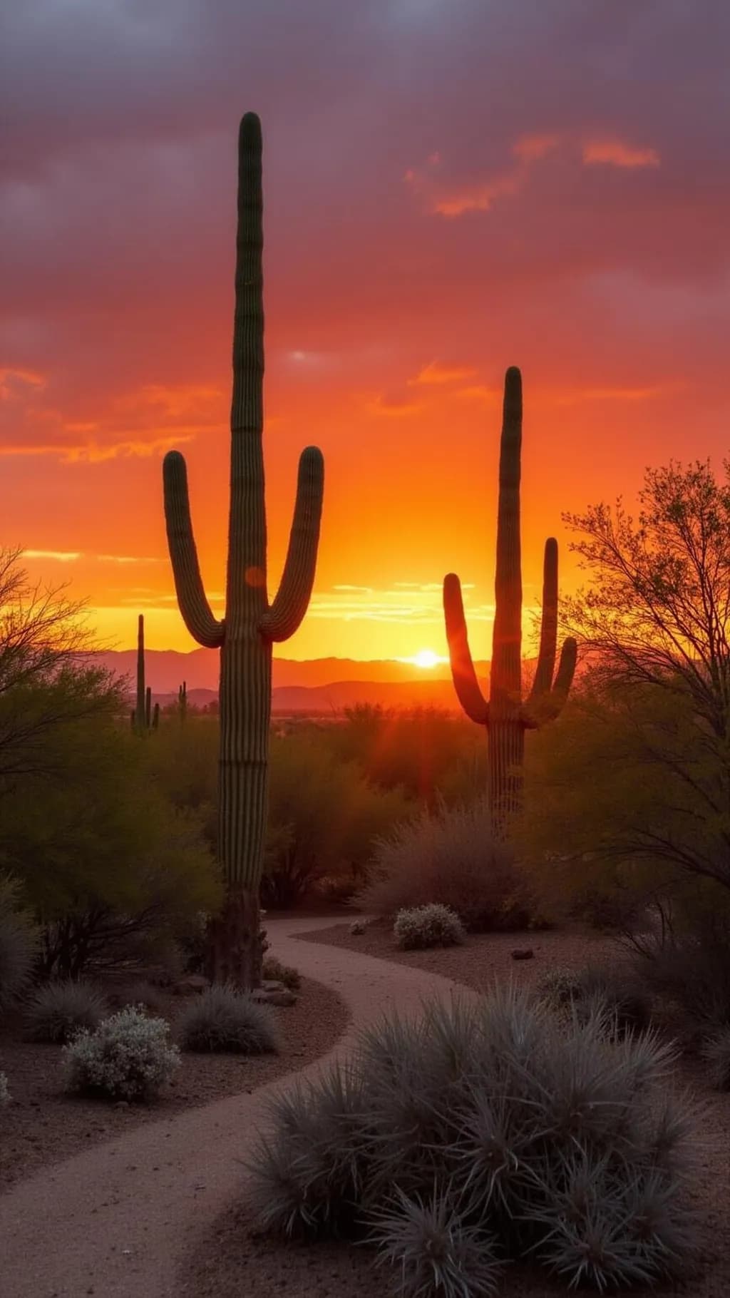 Desert Sunset Silhouettes