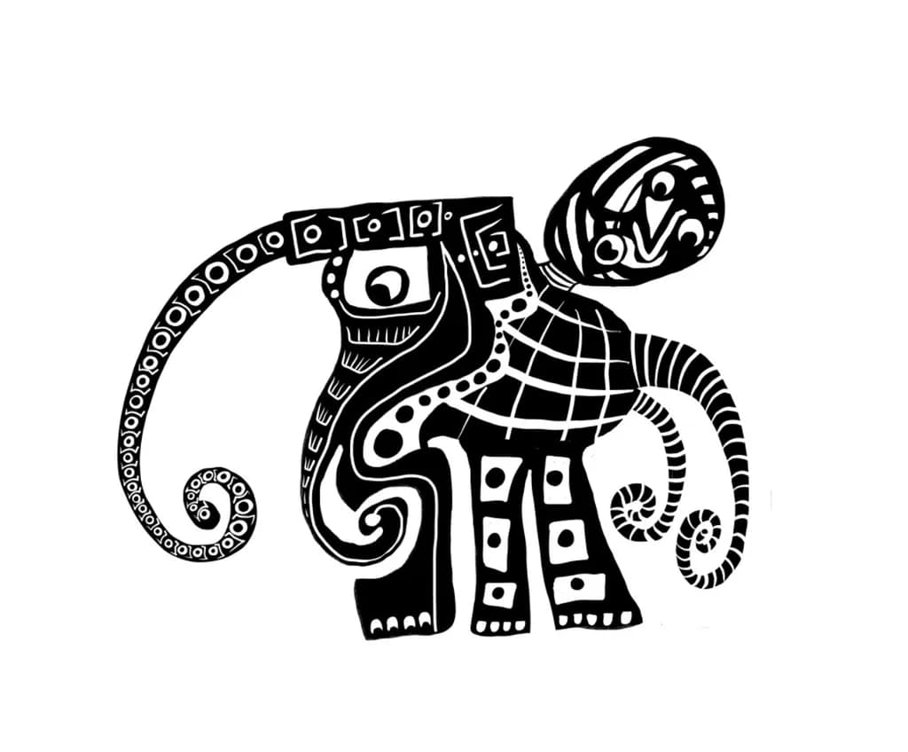 Tribal Elephant Design