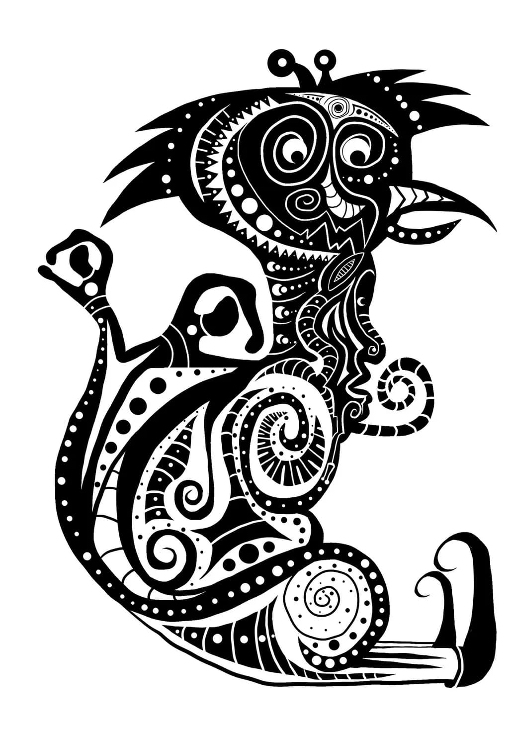Abstract Creature Spiral