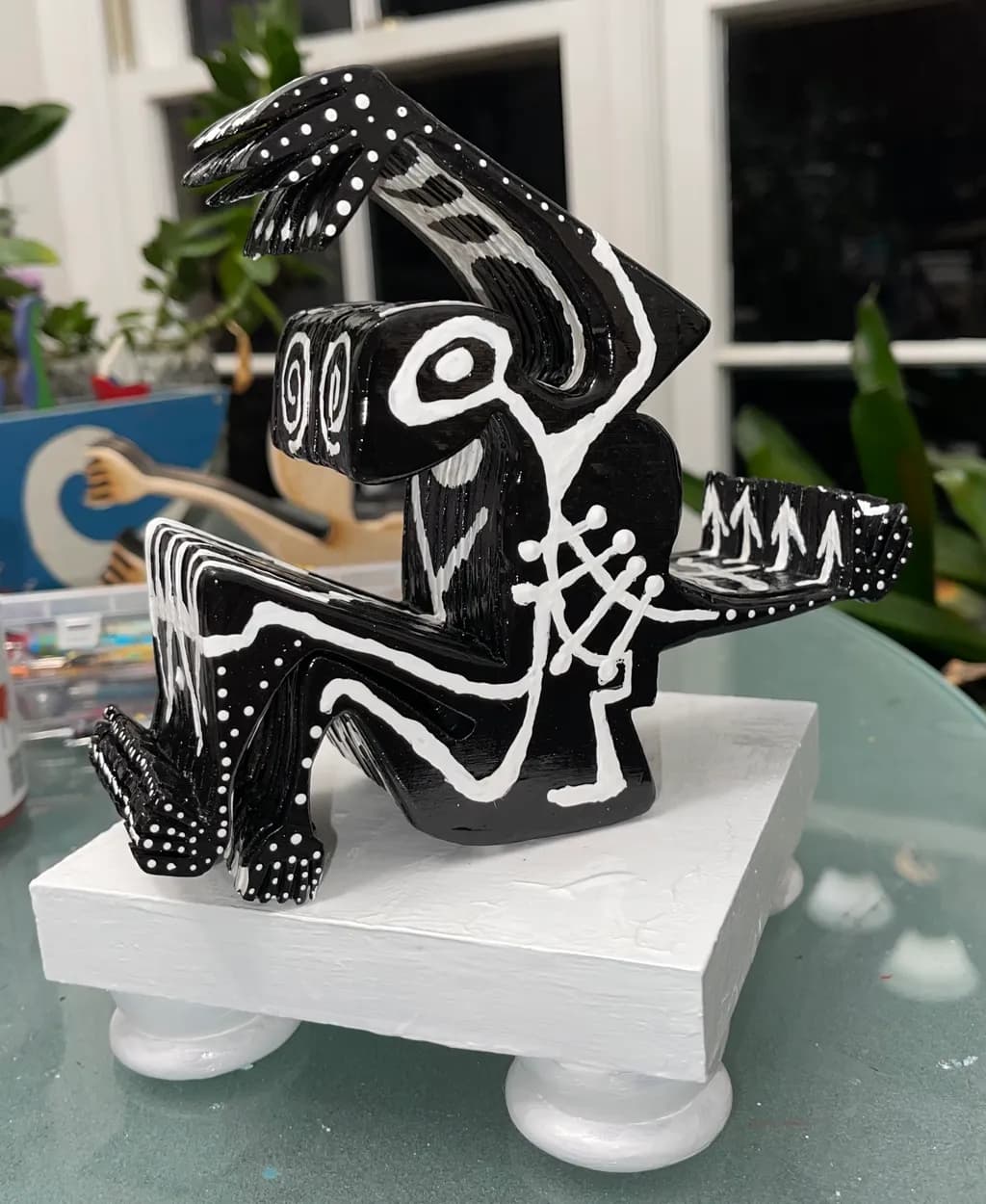 Monochrome Whispers: An Abstract Sculpture of Creative Expression