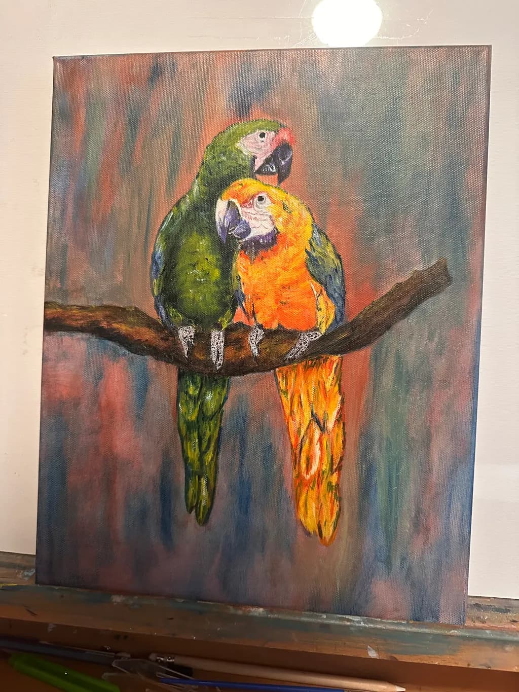 Parrot Pair on Branch