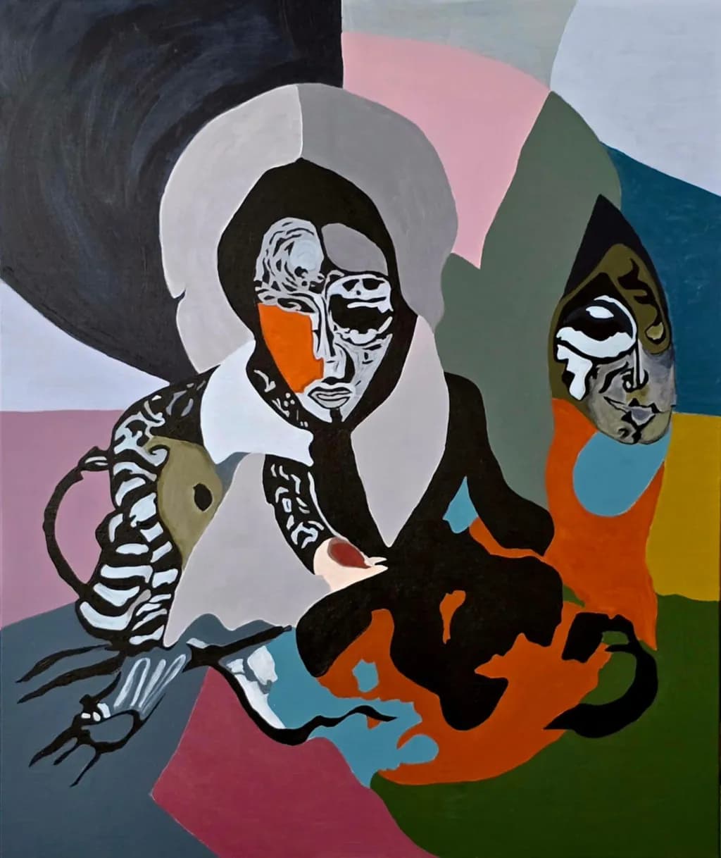 Colorful Expressions: An Abstract Portrait of Modern Identity