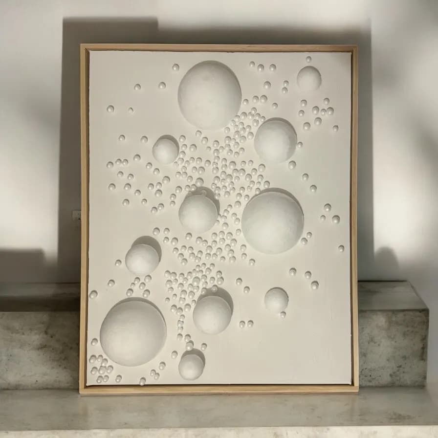 Celestial Whispers: A Textured Journey Through Space and Form