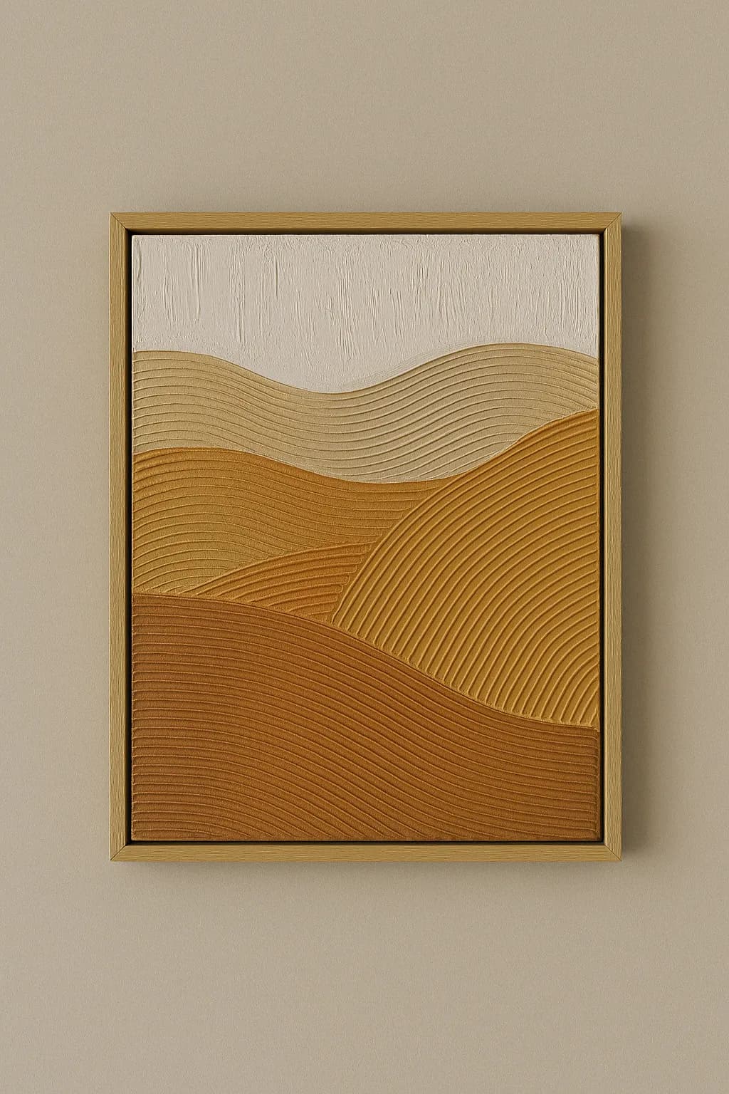 Serene Earth Tones: A Textured Journey Through Abstract Landscapes
