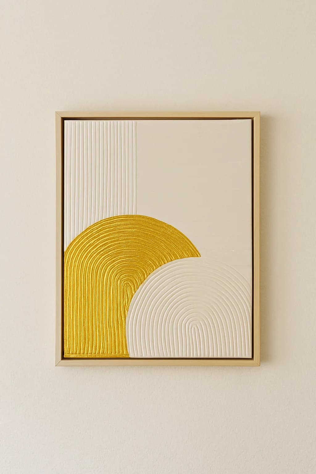 Golden Harmony: A Textured Journey Through Minimalist Design