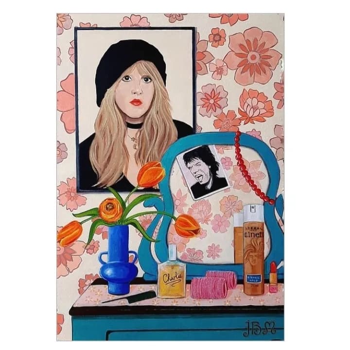 Stevie Nicks bedroom portrait 