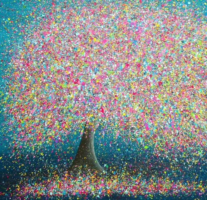Vibrant Blossoms: A Celebration of Colorful Life in Abstract Form