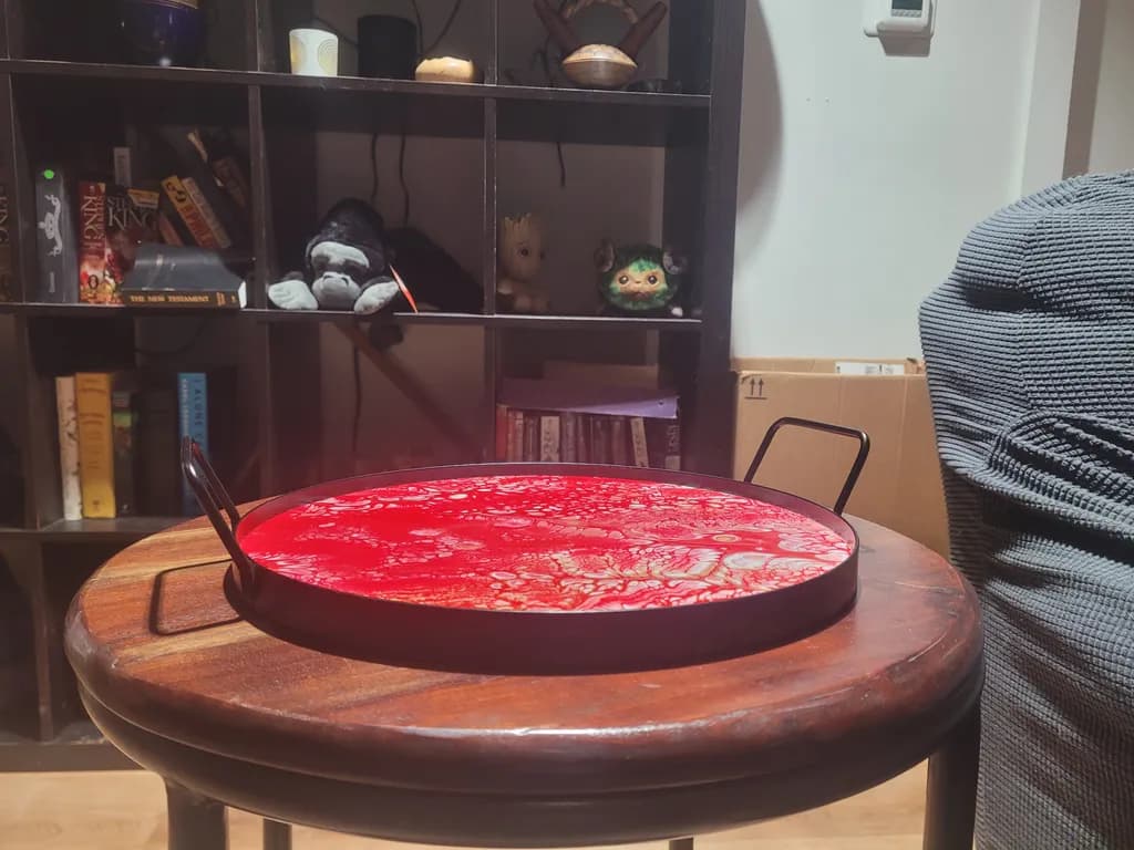 Crimson Elegance Tray