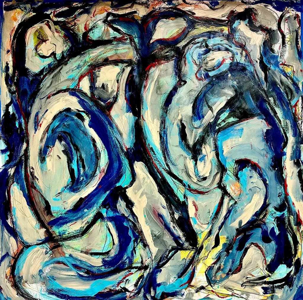 Whirlwind of Emotions: A Dance of Color and Form