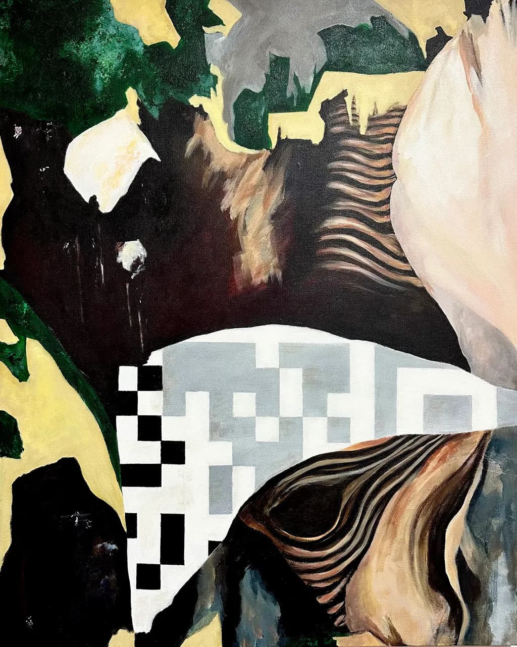 Whimsical Layers: A Playful Dance of Color and Form in Abstract Expressionism