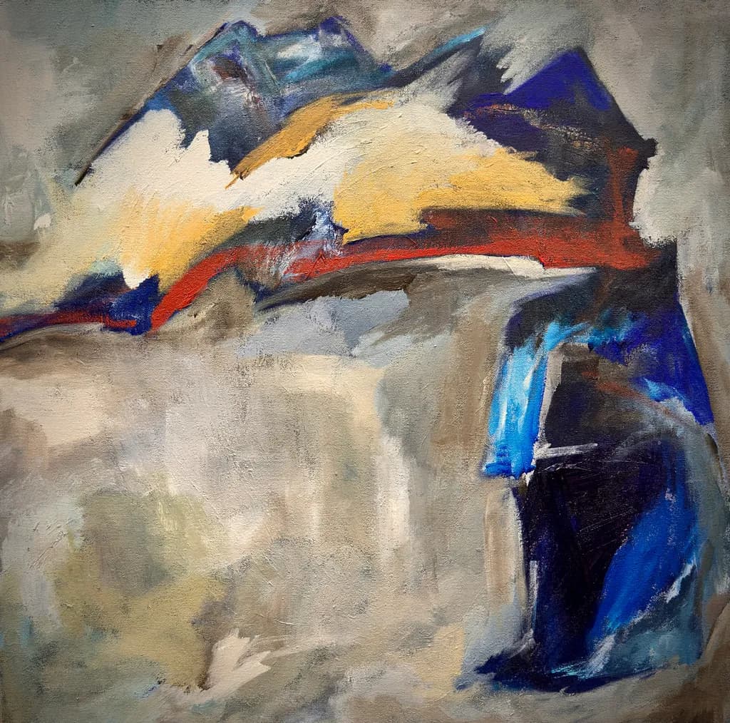 Whimsical Waves: An Abstract Dance of Color and Texture
