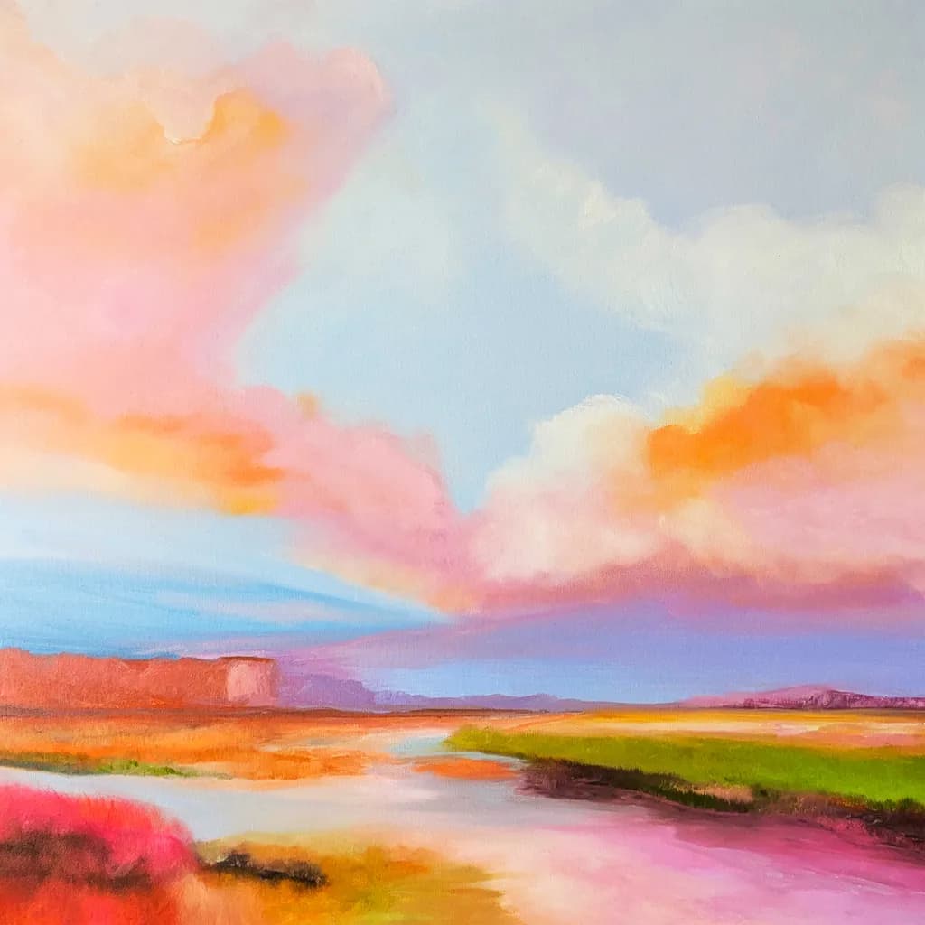 Whispers of Dawn: A Serene Landscape Awash in Pastel Hues