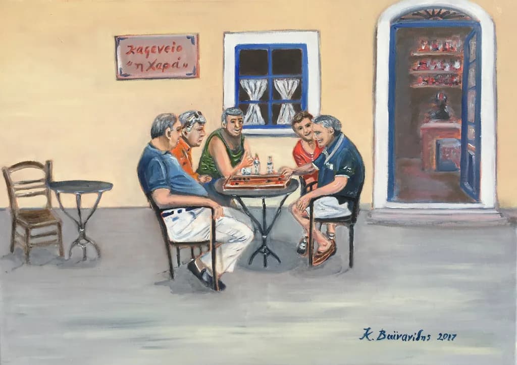 Backgammon at the Café