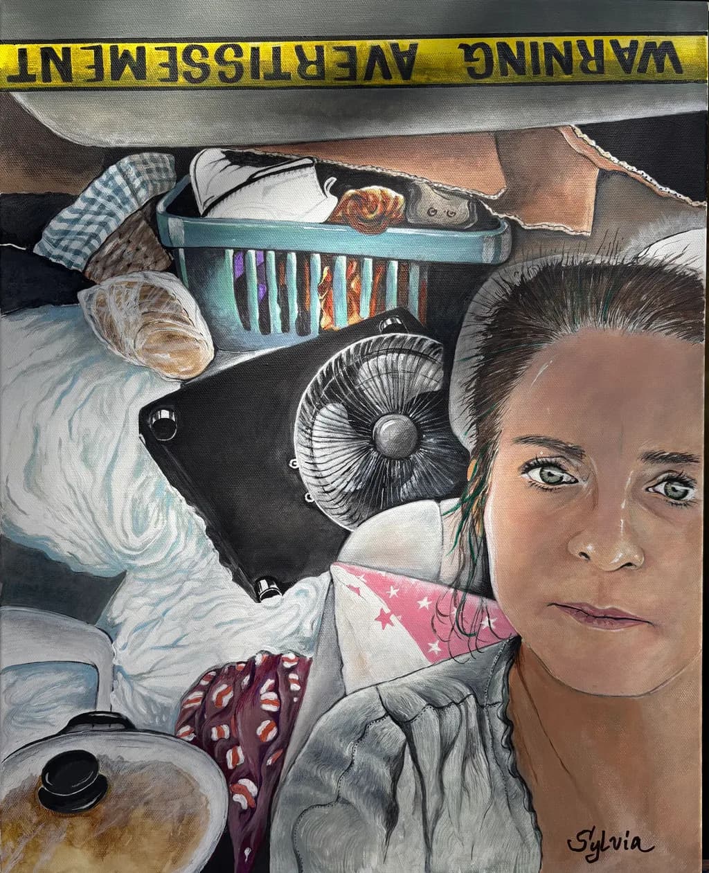 Reflections of Chaos: A Self-Portrait Amidst Everyday Disarray
