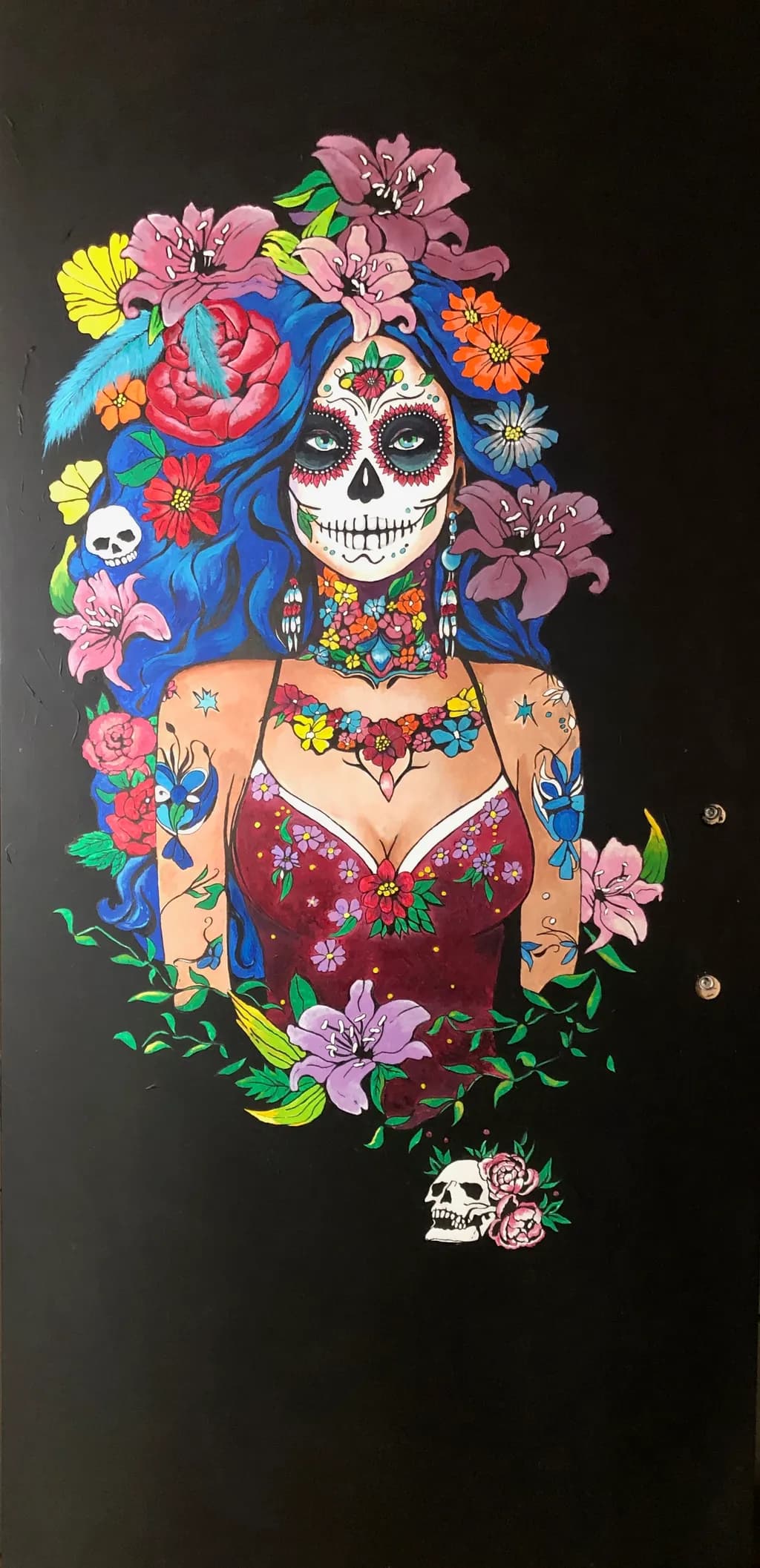 Vibrant Day of the Dead Goddess: A Celebration of Life and Color