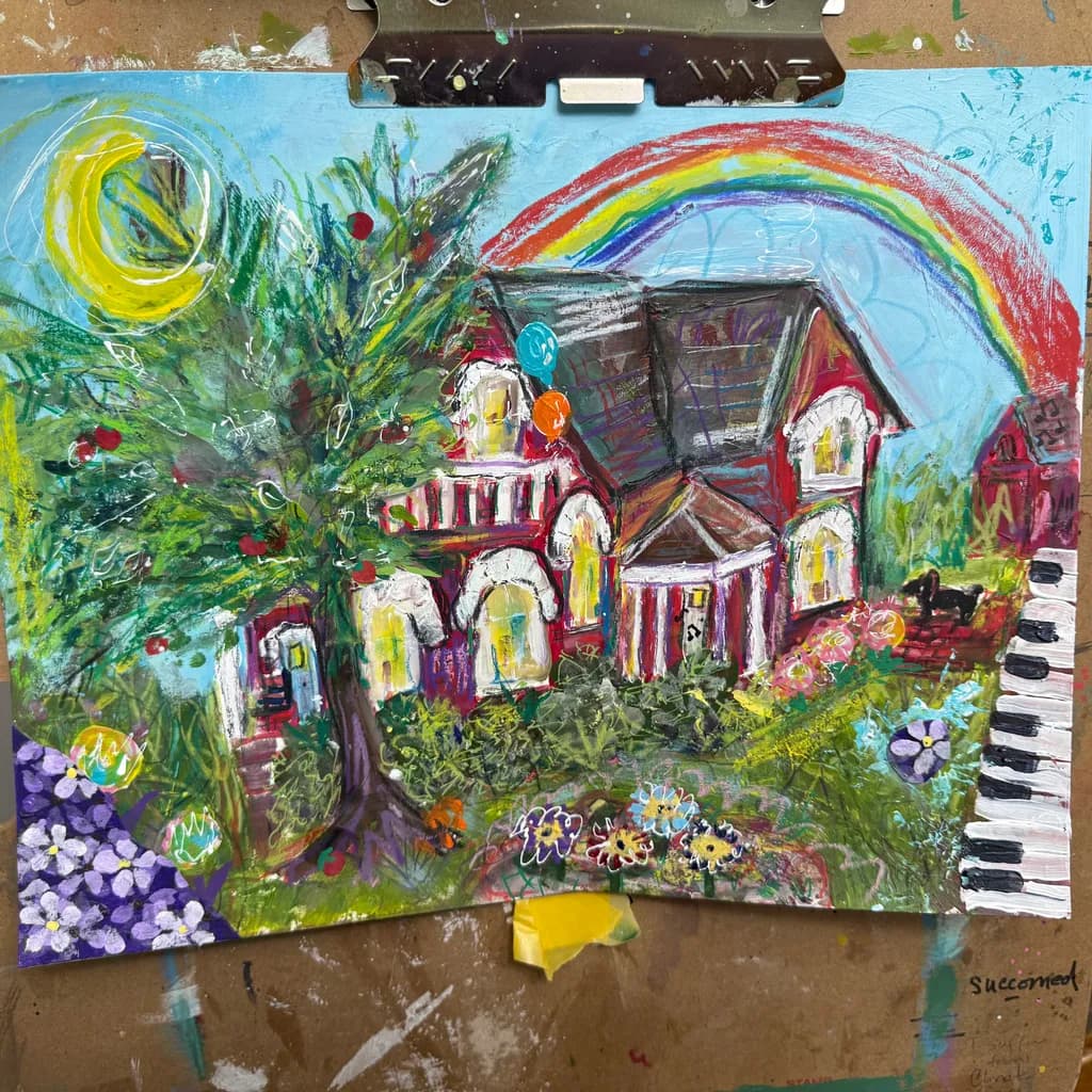 Rainbow Over Red House