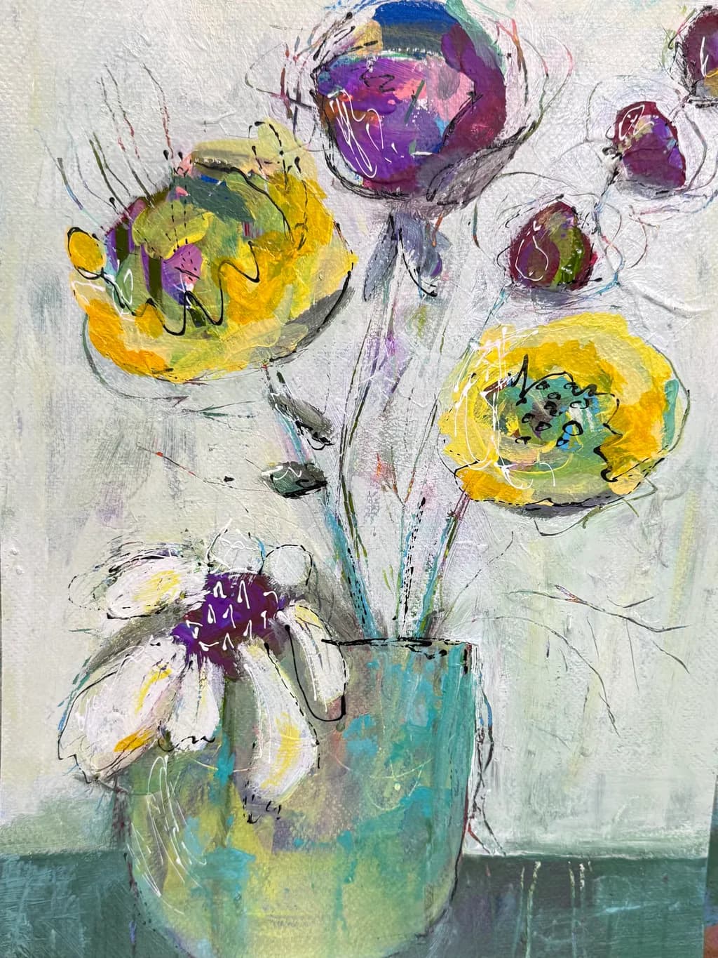 Abstract Floral Vase