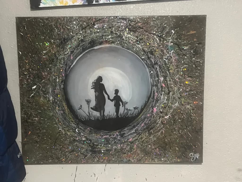 Whispers of Connection: A Mother and Child's Journey Through the Cosmic Embrace