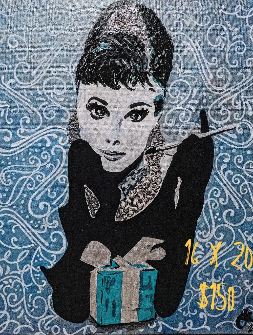 Timeless Elegance: A Tribute to Iconic Glamour in Blue and Silver