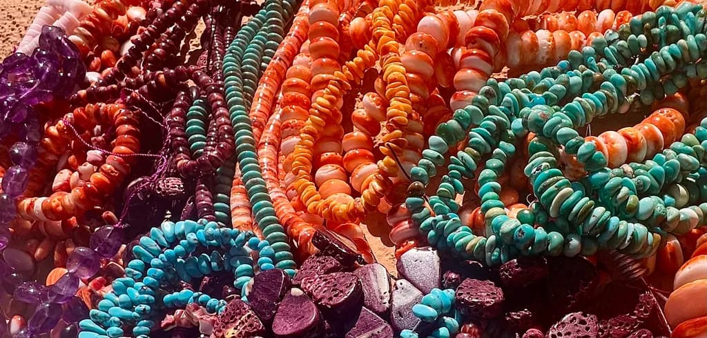 Vibrant Harmony: Handcrafted Southwestern Jewelry Collection of Turquoise and Coral Beads
