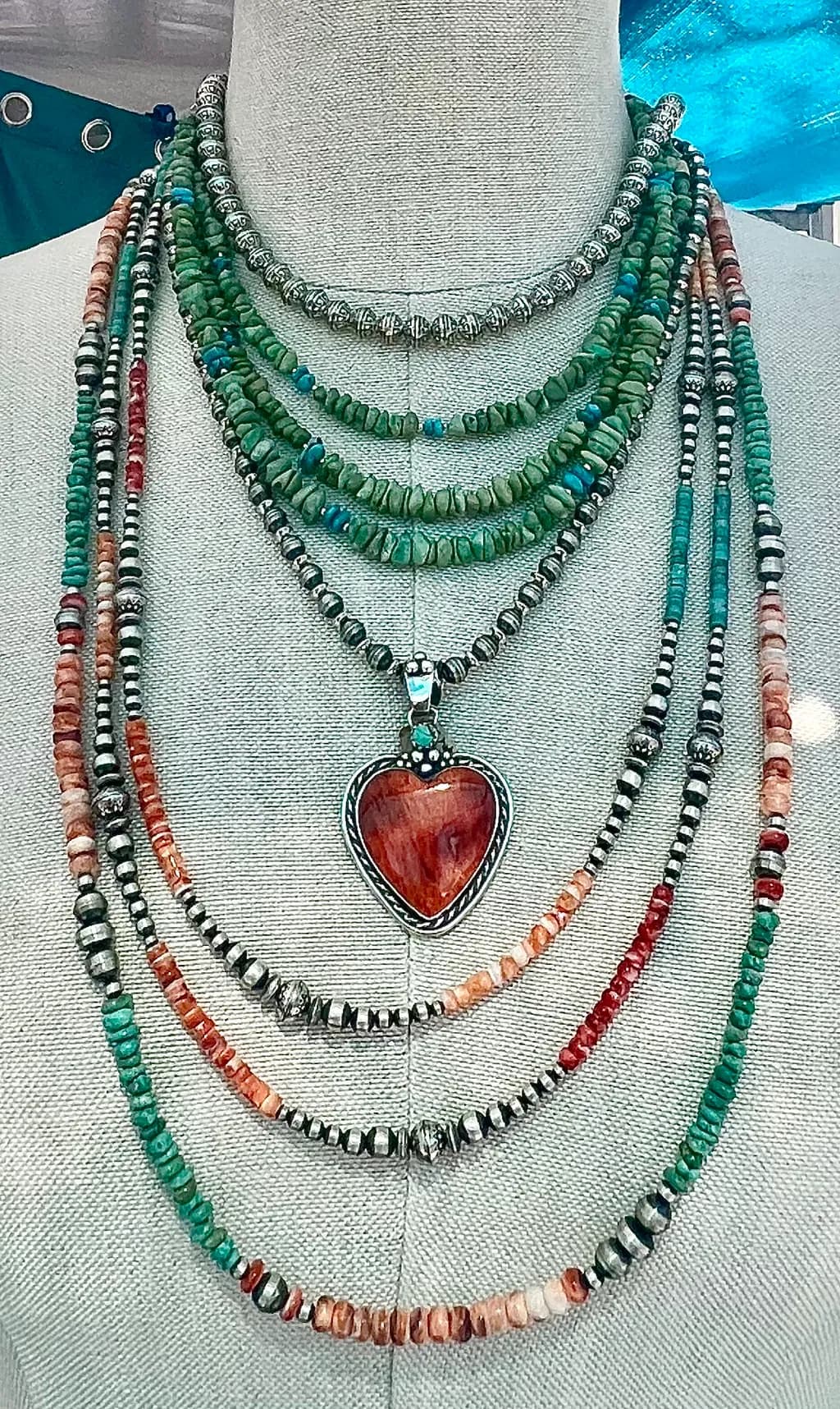 Heartfelt Harmony: A Handcrafted Southwestern Necklace Collection Celebrating Native American Artistry