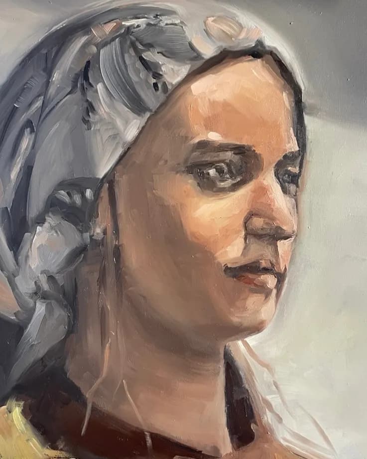 Whispers of Grace: A Contemporary Portrait in Oil