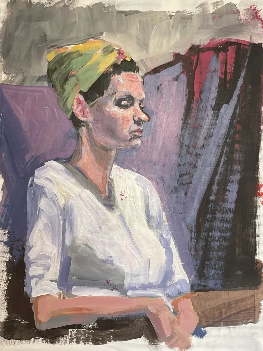 Contemplative Serenity: A Portrait of Inner Reflection