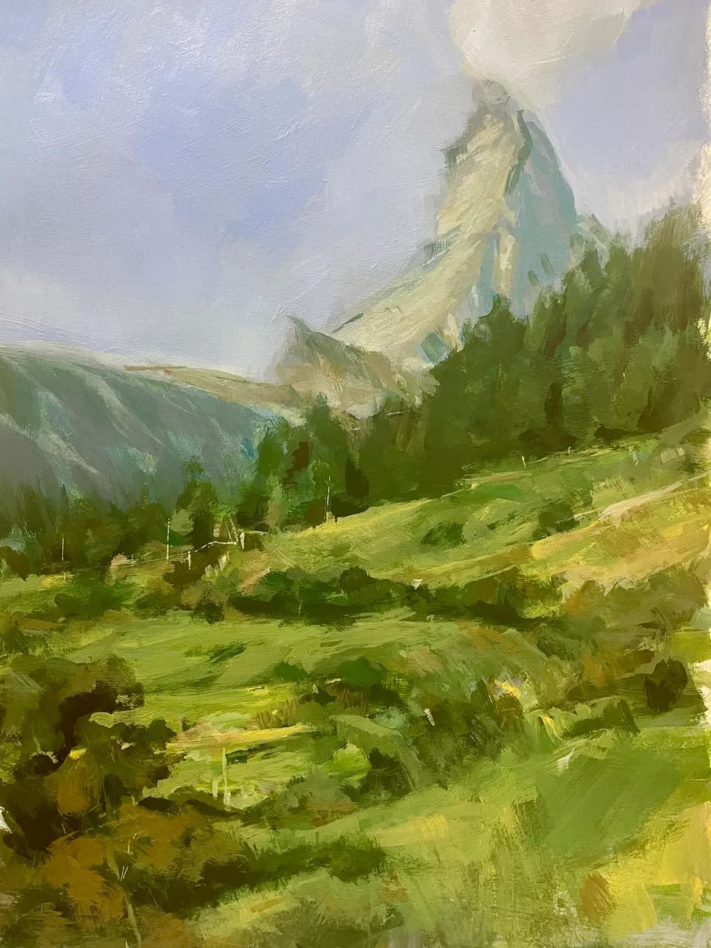 Whispers of the Mountain: A Lush Landscape in Greenery and Clouds