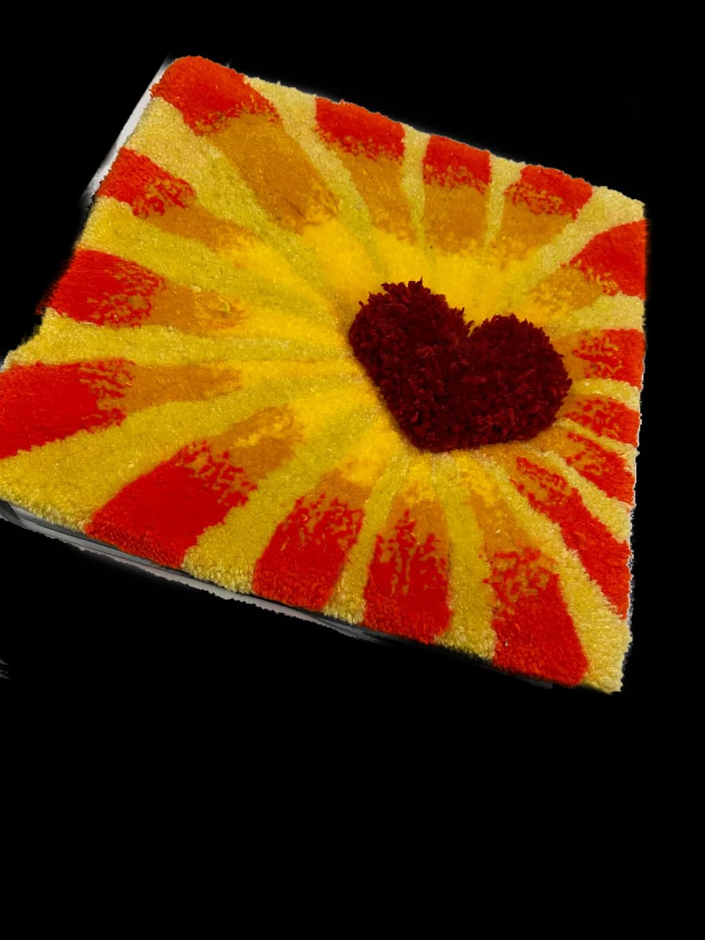 Radiant Heart: A Colorful Burst of Warmth and Texture