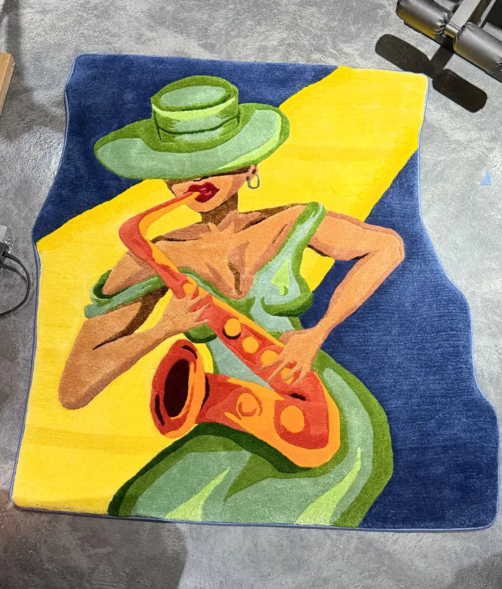 Vintage Vibes: A Colorful Celebration of Music and Elegance with a Saxophone Serenade