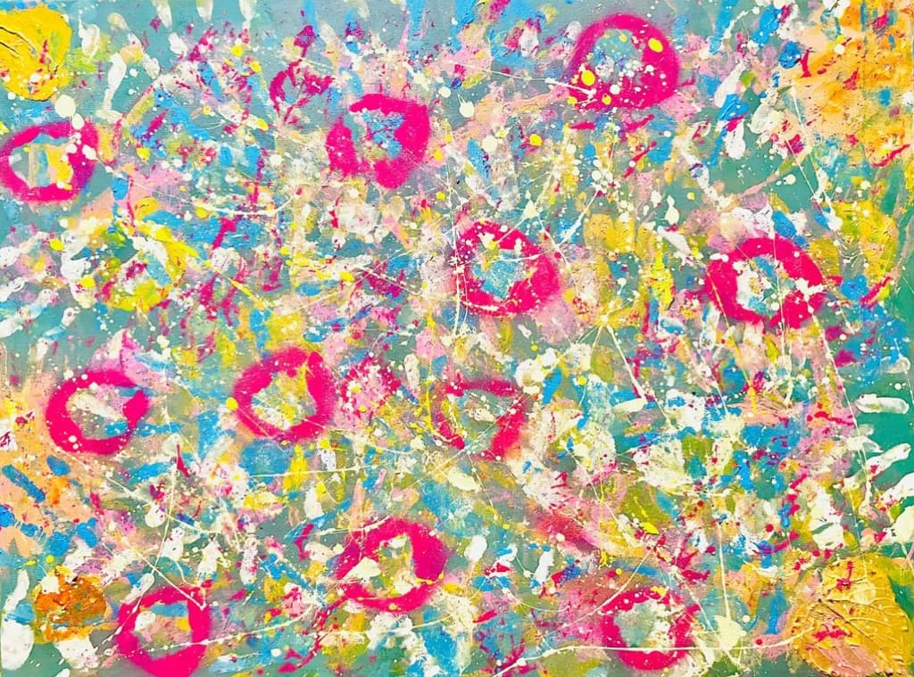 Vibrant Whispers: A Kaleidoscope of Colorful Blooms in Abstract Harmony