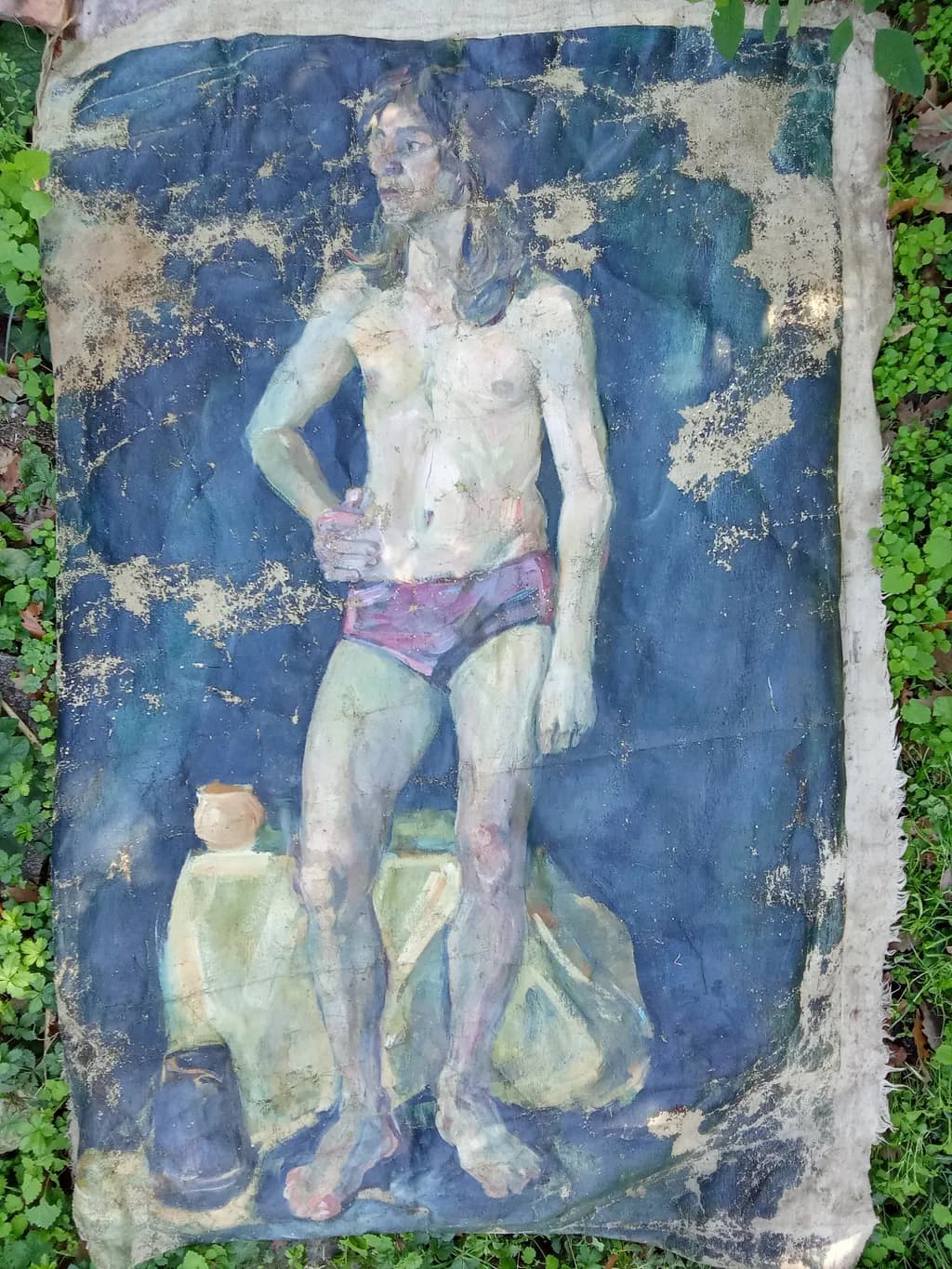 Standing Figure in Red Shorts
