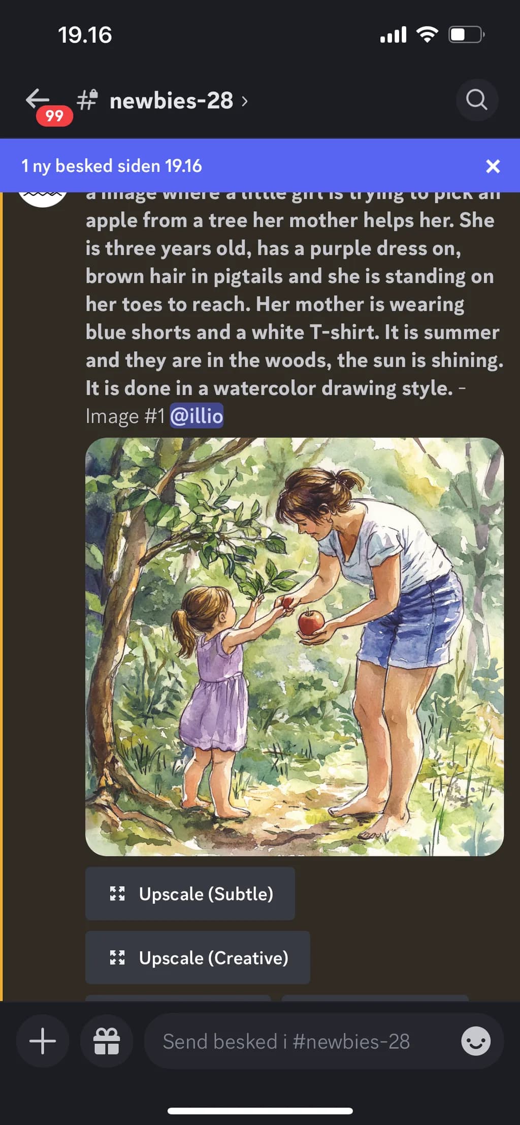 Whispers of Summer: A Mother and Daughter's Apple Picking Adventure in Watercolor Elegance