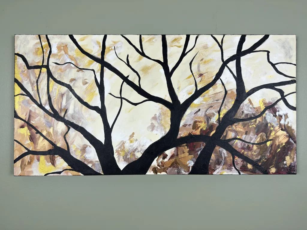 Whispers of Autumn: An Abstract Exploration of Tree Branches and Texture