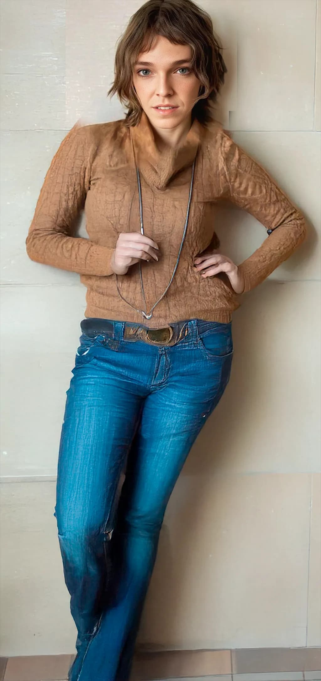 Casual Blue Jeans Ensemble