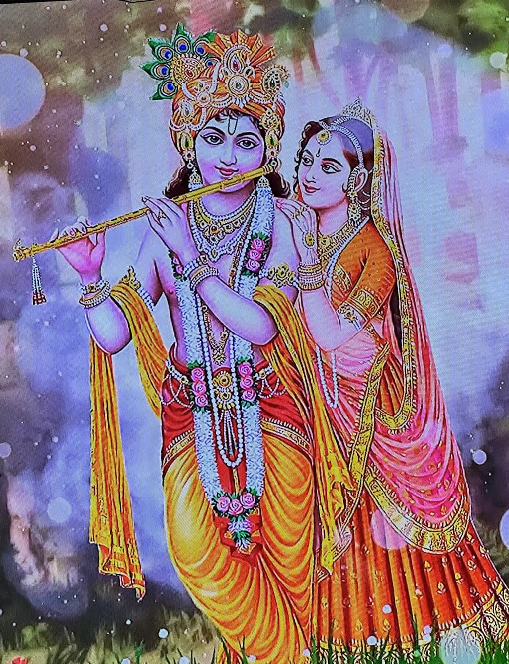 Divine Melodies: Krishna and Radha in Enchanted Harmony