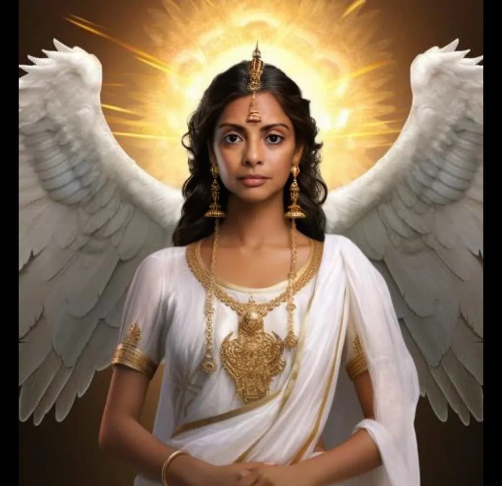 Celestial Grace: The Divine Guardian in Radiant Light