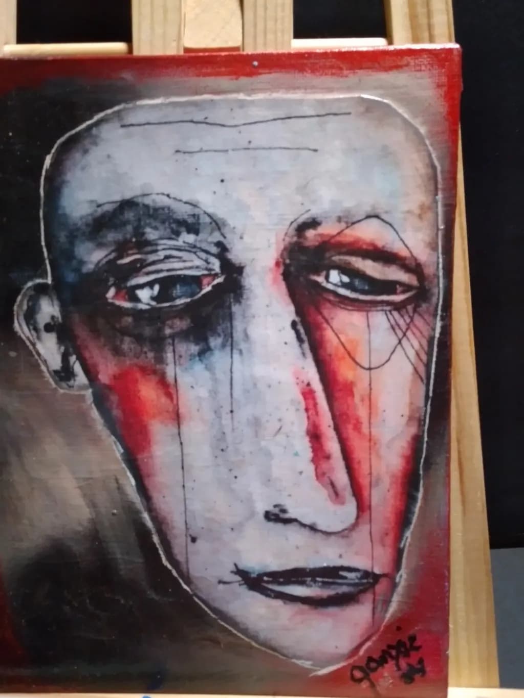 Emotional Echoes: An Abstract Portrait of Contrast and Expression